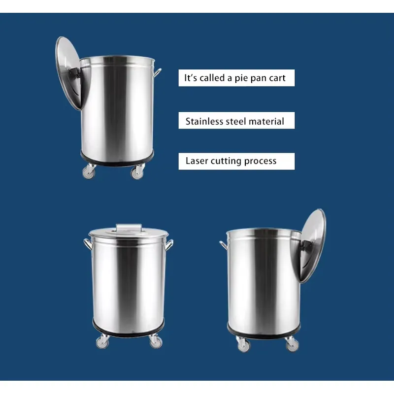 50L 100L Stainless Steel Trash - Commercial Kitchen Garbage Can review and price