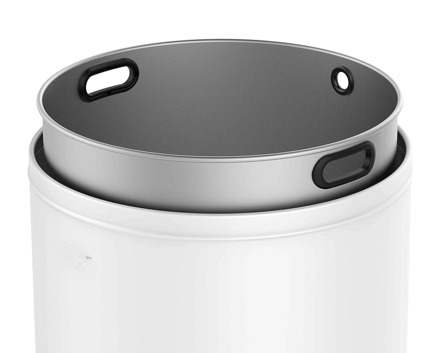 White Brushed Stainless‑Steel  - Commercial Kitchen Garbage Can review and price