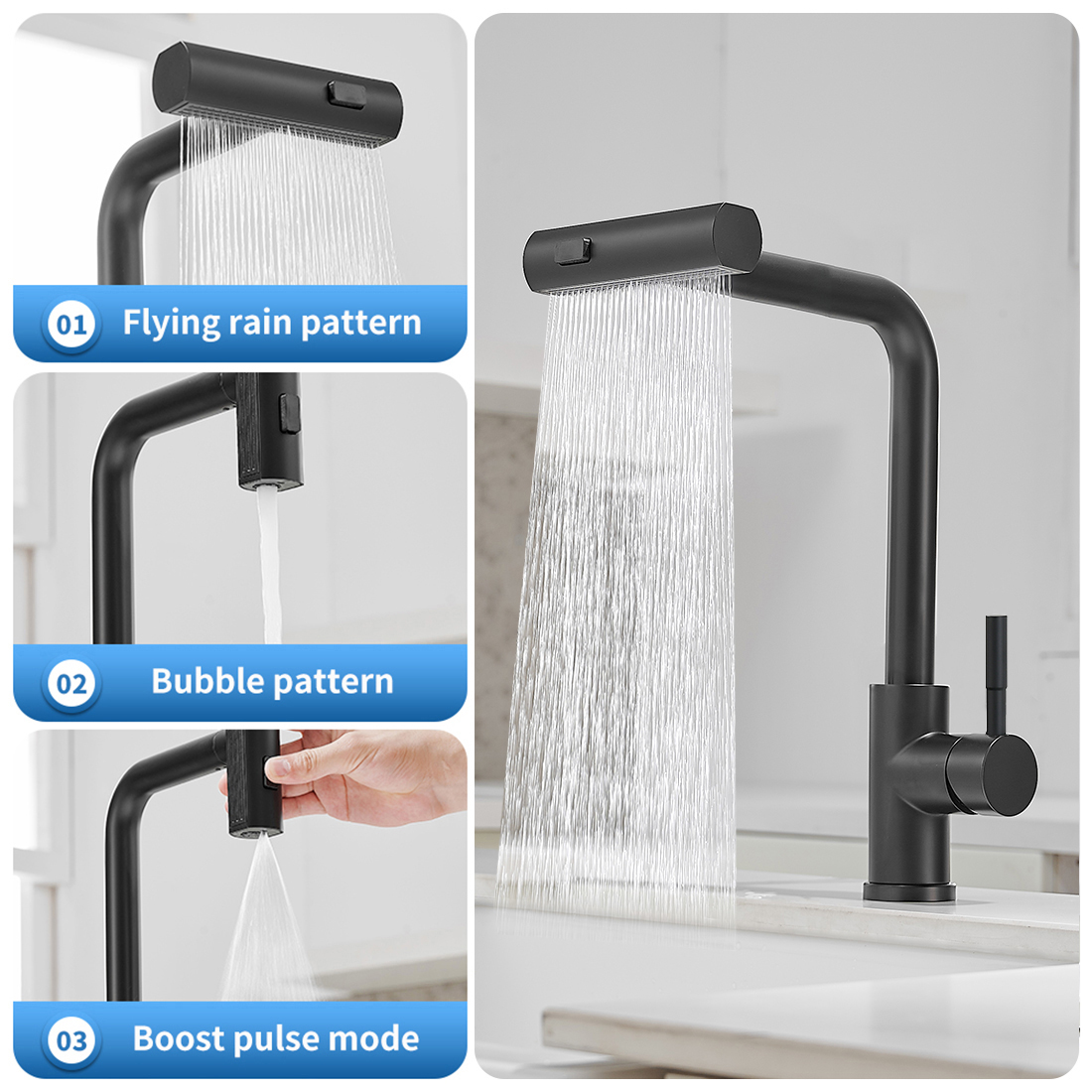 Black Nickel 304 Stainless Ste - Commercial Kitchen Faucets review and price