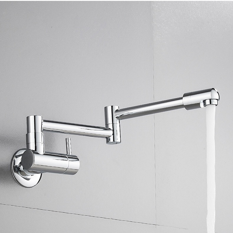 Silver Wall Mounted Pot Filler - Commercial Kitchen Faucets review and price