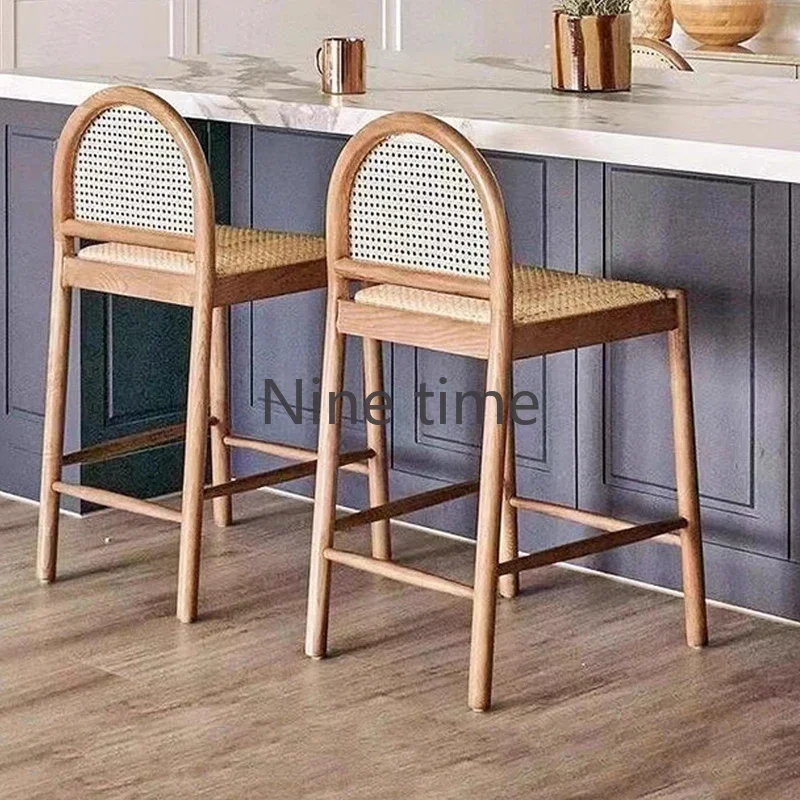 Solid Wood Rattan Kitchen Bar  - Commercial Kitchen Counter review and price